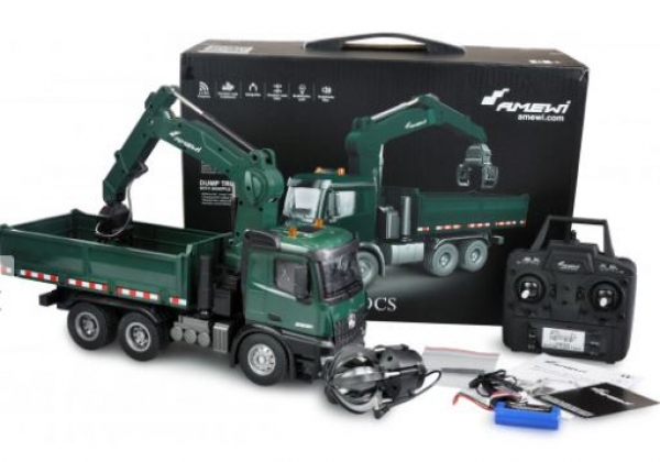 22568 Mercedes-Benz AROCS LKW Kranwagen RTR / grün