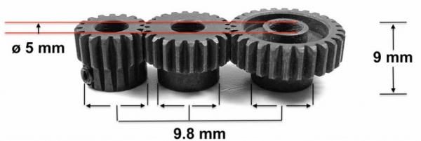 AB2310332 Motorritzel 1:8/M06 24T B5mm