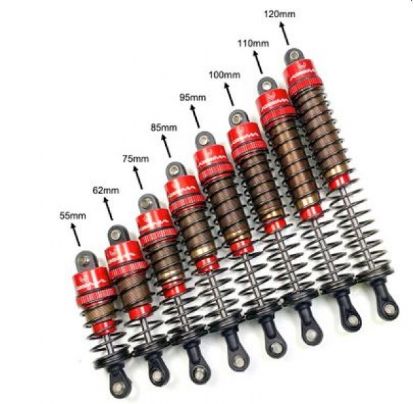 2330042 Stoßdämpfer ALU / rot 75mm 2 Stück
