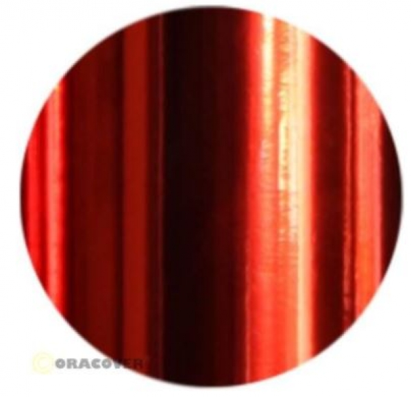 25-093-002 ORASTICK Klebefolie chrom-rot 2 mtr. Rolle