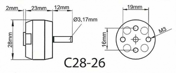 314952 BL-Motor ROXXY C28-26 / 1900kv 2-3S 45g