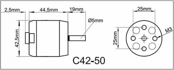 314971 BL-Motor ROXXY C42-50 / 800kv 3-5S 195g