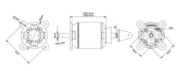 SP-C3542-06 BL-Motor SPITZ 3542-06 1000kv 2-4S