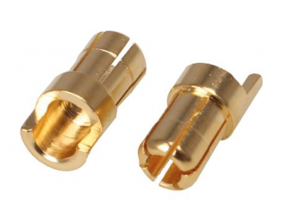 40040 Goldkontaktstecker 6mm 5 Stück