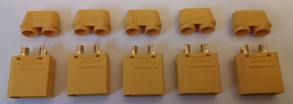 40042 XT-90 Stecker mit Kappe 5 Stück