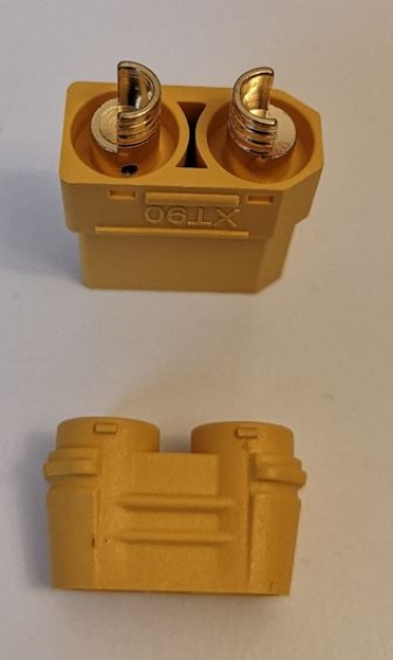 40044 XT-90 Stecker/Buchse mit Kappe 3 Paar