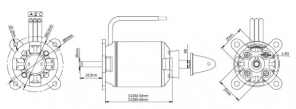 SP-C4260-06 BL-Motor SPITZ 4260-06 600kv 3-6S