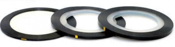 5061BK10 Zierlinien Klebeband schwarz 1mm breit / 15 mtr. lang