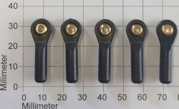 5203 Kugelgelenk/Kugel 6,5mm / M3 - B3mm 5 Stück KUGELPFANNE MIT KUGEL (BOHR. D3)