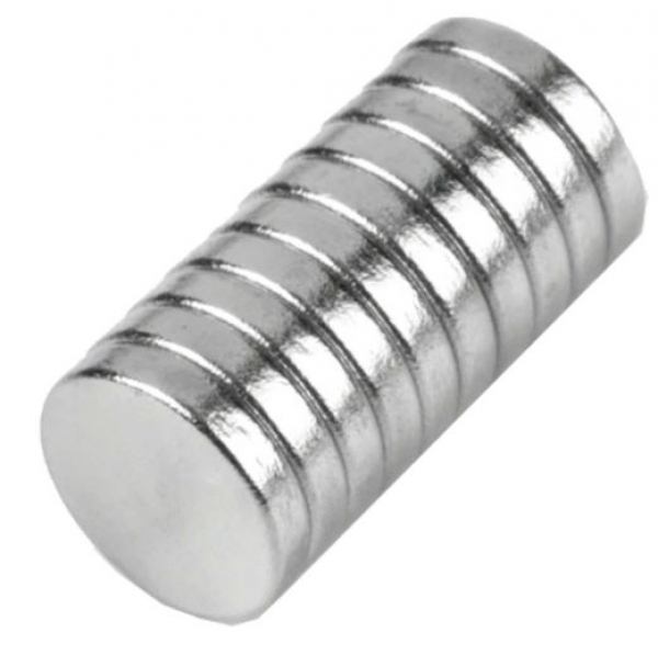 56000073 Magnete Durchmesser 10x2mm vernickelt 10 Stück