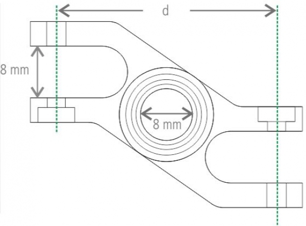 725174 Präzisionsspinner 38/8mm Z-Gabel