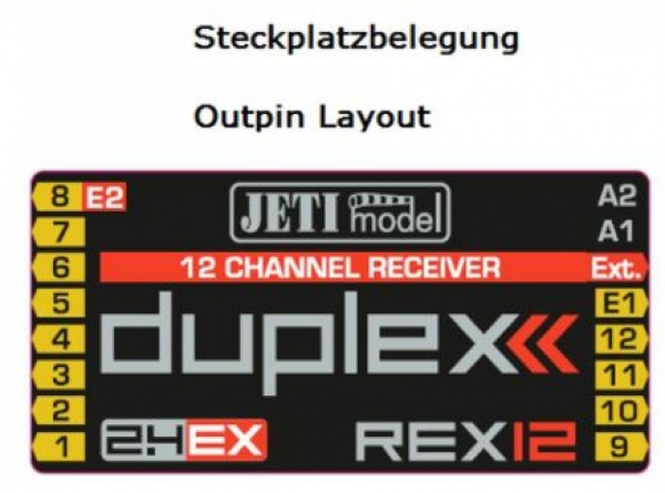 80001240 Empfänger Jeti-DUPLEX REX-12EX