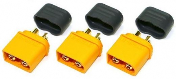 HRC9094PA XT-60 Stecker 3 Stück mit Kappen