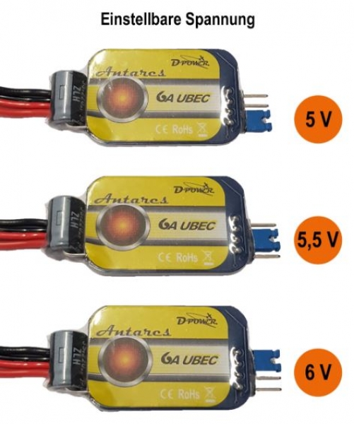 9202 UBEC 6A DP ANTARES 2-6S 5/5,5/6V
