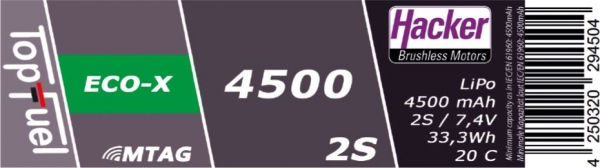 94500231 Lipo 7,4/4500 ECO-Xmtag XT60/XH