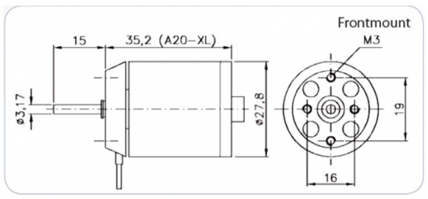 97800019 BL-Motor Hacker A20-6X L EVO -300W