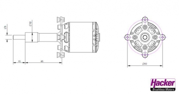 97816203 BL-Motor Hacker A30-12XL Glider kv700