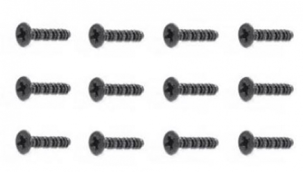 002-S011 Schneidschrauben 2x15mm Kreuz/Senk 12 Stück