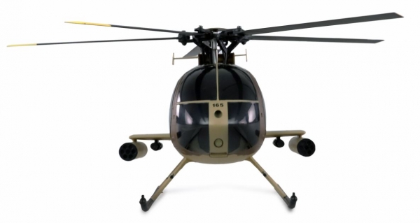 25336 AFX MD500E MILITÄR BRUSHLESS 4-KANAL 325MM HELIKOPTER 6G RTF BRAUN