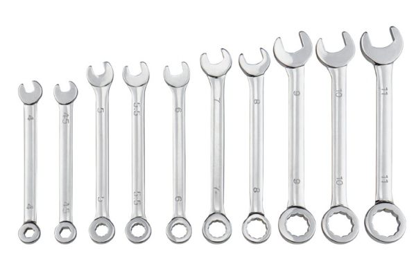 940 Mini Ring-/Maulschlüsselset 10tlg.