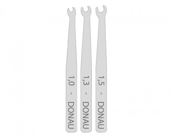 D980-PCS3 - Micro-Maulschlüssel-Set 3-tlg. 1 / 1,3 / 1,5 mm