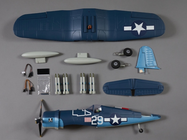 DB001PB DERBEE F4U-Corsair 75cm PNP blau Warbird