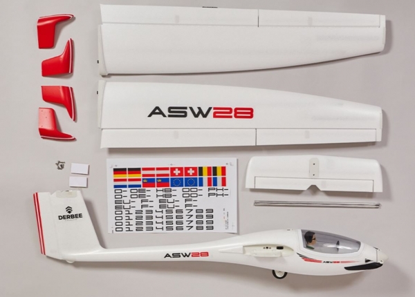 DBASW17200 DERBEE ASW-28 Elektrosegler PNP - 200cm
