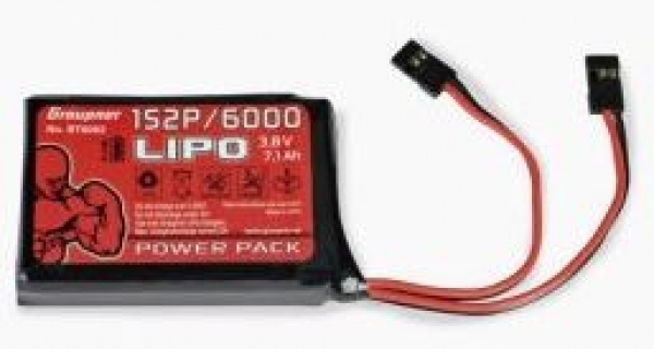 S8082 Senderakku LiPo 1S2P/6000 3,8 V TX 27Wh