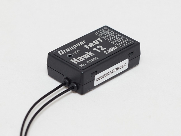S1052 Graupner Hawk 12 HoTT Empfänger mit 3-Achs-Gyro und Vario