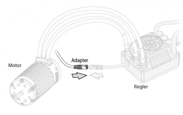 HW30810004 Hobbywing Motor Sensor Kabel Konverter JST Port-Motor