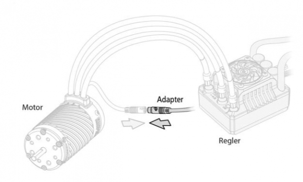 HW30810007 Hobbywing Motor Sensor Kabel Konverter JST Port-ESC