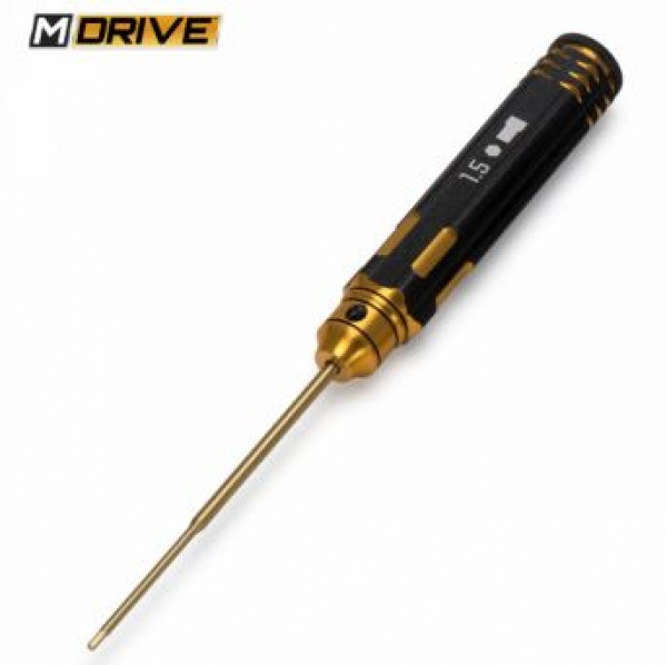 MD21015 Innensechskant-Schlüssel 1,5mm MDrive/ALU schwarz/gold