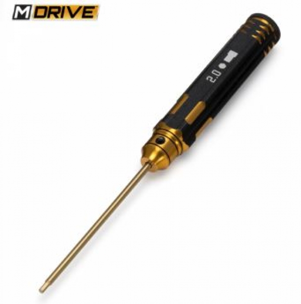 MD21020 Innensechskant-Schlüssel 2,0mm MDrive/ALU schwarz/gold