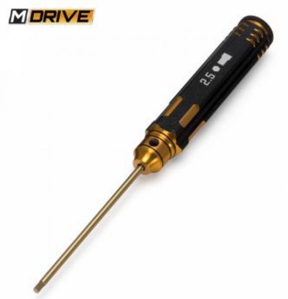 MD21025 Innensechskant-Schlüssel 2,5mm MDrive/ALU schwarz/gold