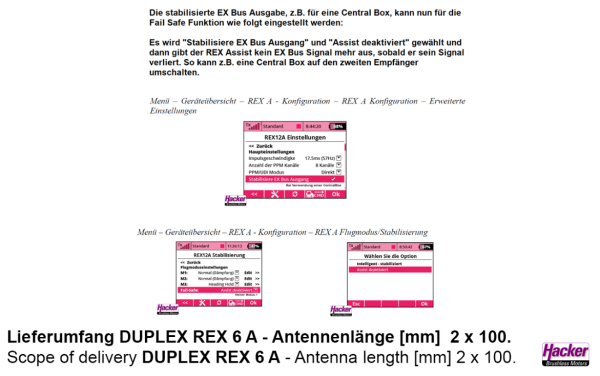 80001255 DUPLEX 2.4EX Empfänger REX 7 Slim Assist