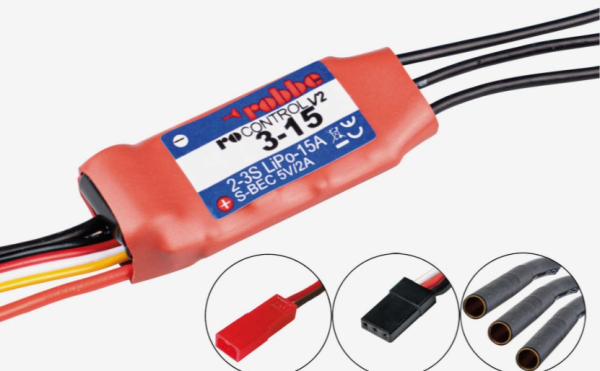 8741 BL-Regler RO-CONTROL 3-15 V2 2-3S -15(30)A 5V/2A linear BEC