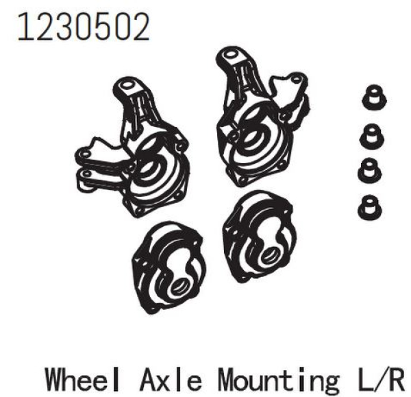 1230502 Radachsenbefestigung CR3.4/1.8 vorne links + rechts