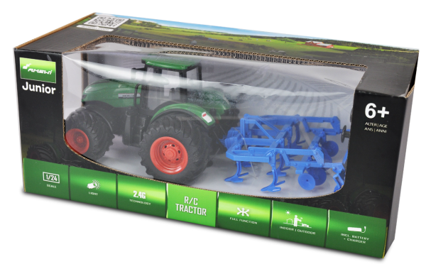 22640 RC-Traktor mit Grubber 1:24 RTR grün