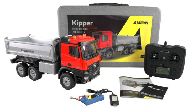 22684 Mercedes-Benz Arocs Kipper 6x6 1:14 RTR rot