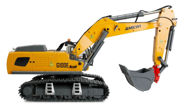 22749 RC-Bagger G100E 1:19 Vollmetall gelb