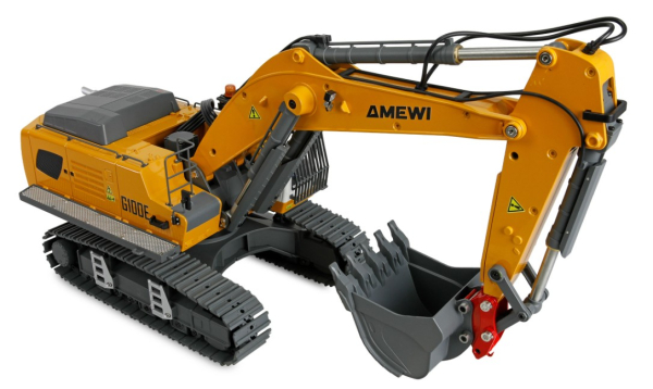 22749 RC-Bagger G100E 1:19 Vollmetall gelb