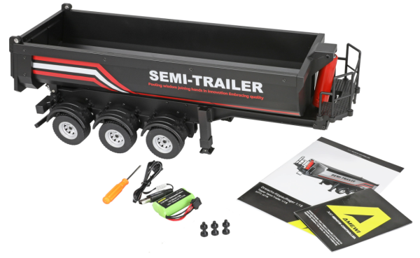 22778 Dreiachs-Sattelauflieger mit Kippmulde 1:18 RTR anthrazit