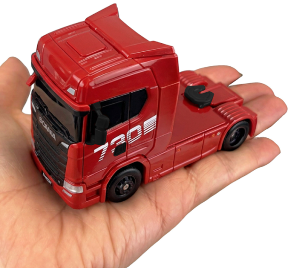 22783 Mini-Scania 730 S mit Kofferauflieger proportional 4WD 1:64 RTR rot