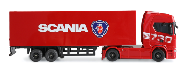 22783 Mini-Scania 730 S mit Kofferauflieger proportional 4WD 1:64 RTR rot