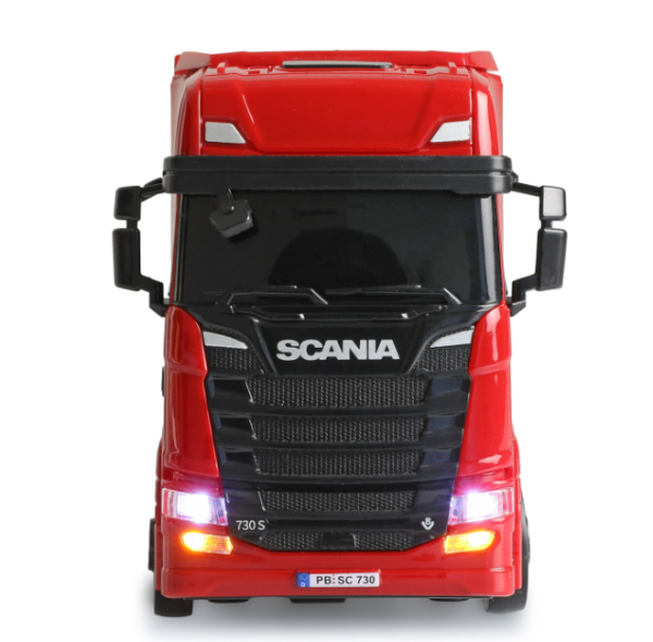 22783 Mini-Scania 730 S mit Kofferauflieger proportional 4WD 1:64 RTR rot