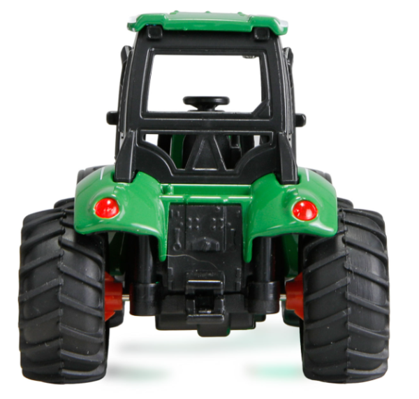 22792 Traktor aus Metall mit Rückeanhänger + Ladekran