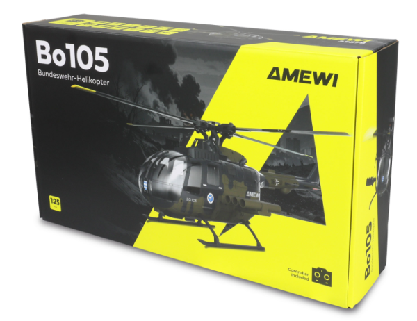 25378 Bo105 Helikopter Bundeswehr brushless 6-Kanal 3D/6G RTF