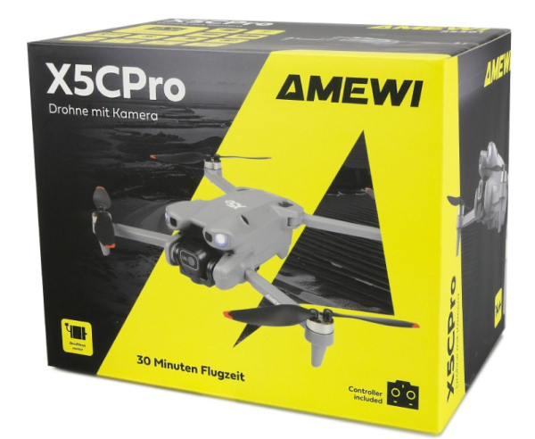 25381 AMXFlight X5CPro Brushless-Drohne mit Kamera & LCD-Fernsteuerung