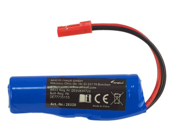 28320 Li-IO 3,7/500 AM-14500 BEC-Stecker