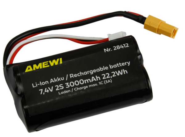 28412 Li-IO 7,4/3000(!) AM-10C 18650 XT60/XH